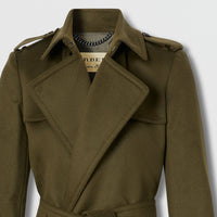 16 qty Manteau portefeuille en laine et cachemire - Dark Olive