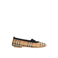 Vintage Check logo ballerinas - Archive Beige