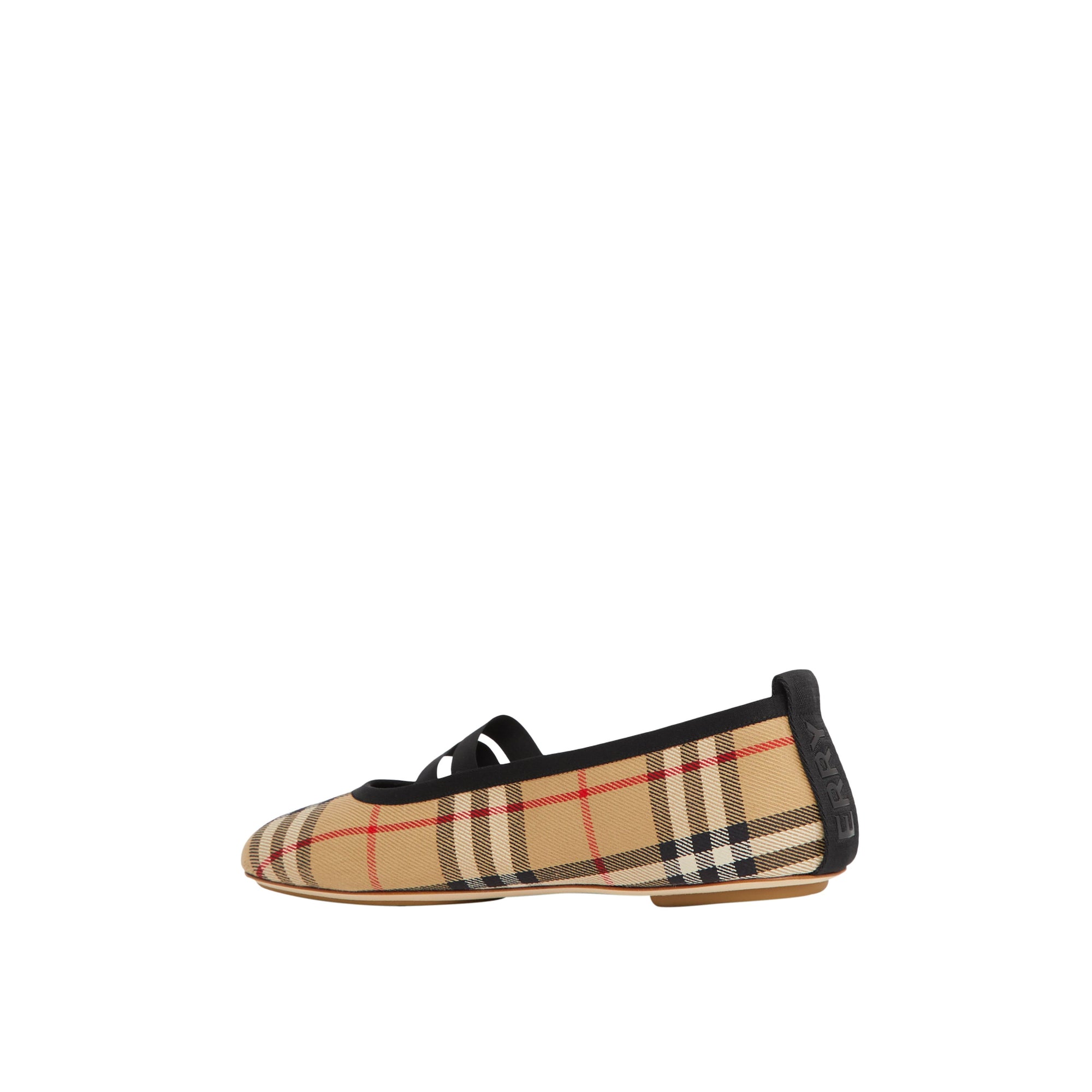 Vintage Check logo ballerinas - Archive Beige