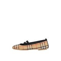 Vintage Check logo ballerinas - Archive Beige