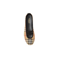 Vintage Check logo ballerinas - Archive Beige