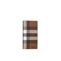 2 qty Portefeuille continental à motif check - Dark Birch Brown