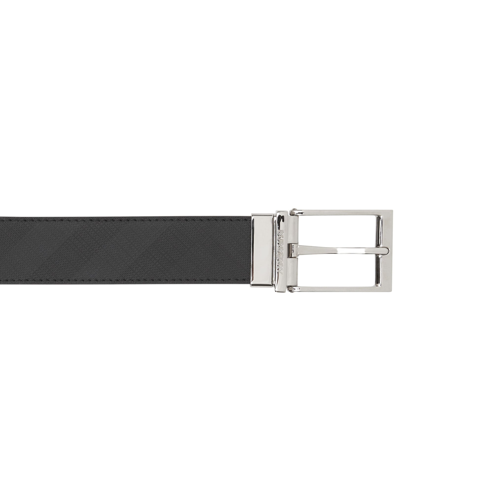 4 qty Ceinture réversible en tissu à motif London check - Dark Charcoal & Black