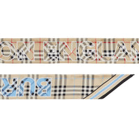 1 qty Foulard ultrafin en soie à motif Vintage check - Archive Beige