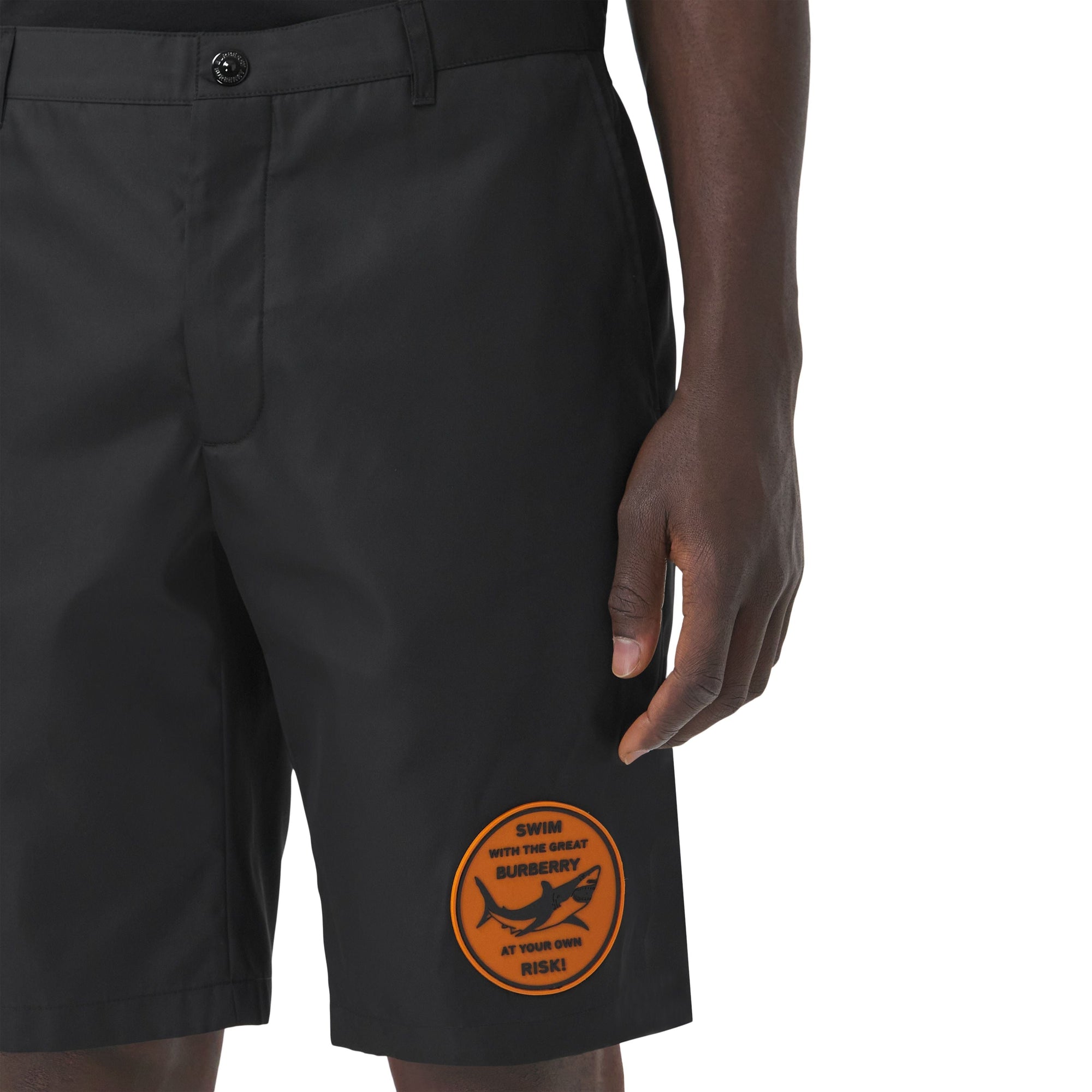 3 qty Short chino à motif requin - Black