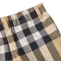 Fitted shorts in check stretch cotton - Beige by Archive