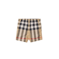 Fitted shorts in check stretch cotton - Beige by Archive