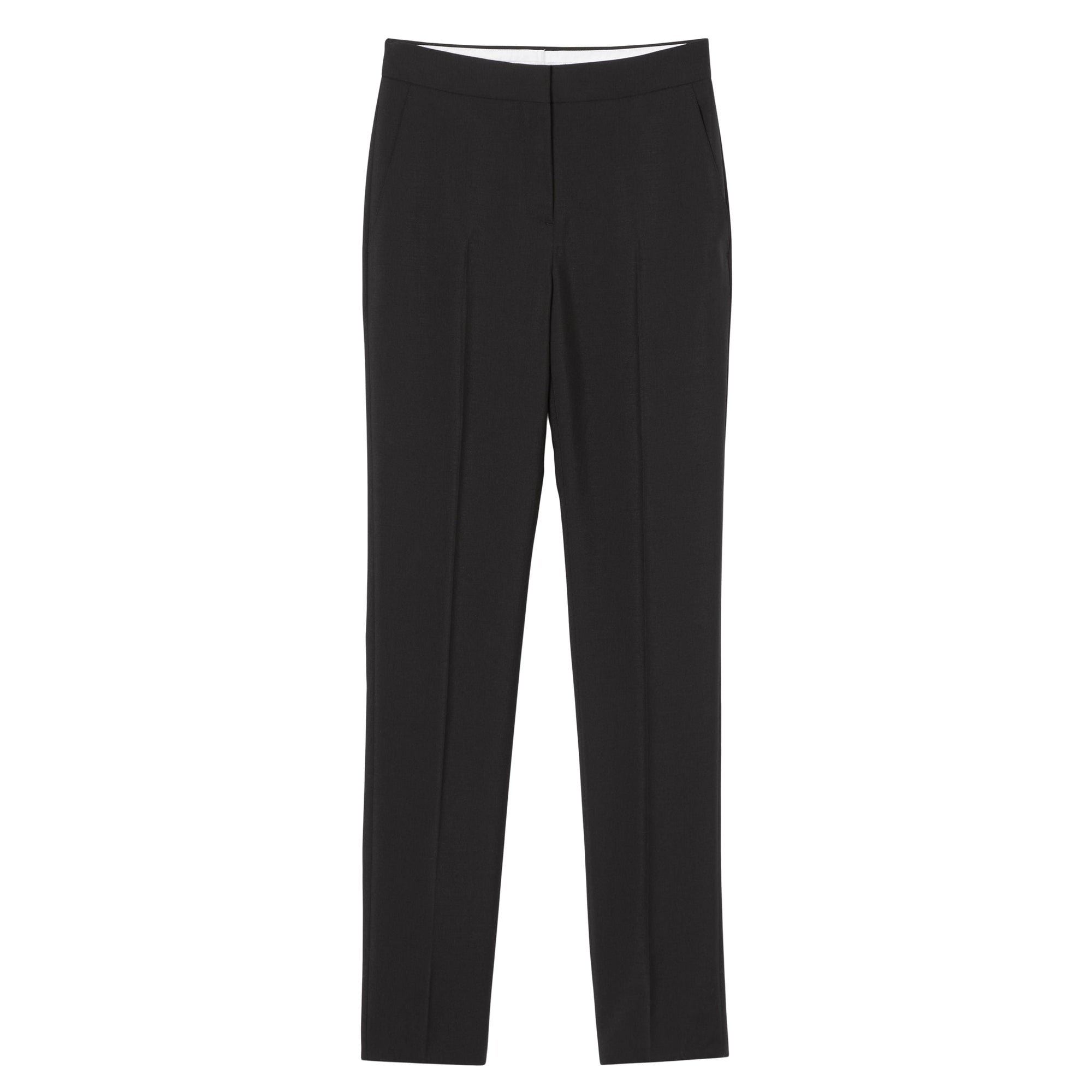 2 qty Pantalon tailleur en mohair et laine - Black