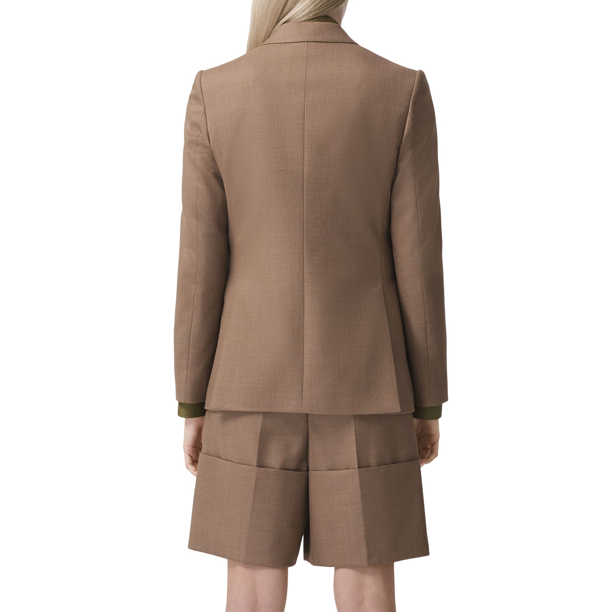 2 qty Veste tailleur en laine - Deep Taupe