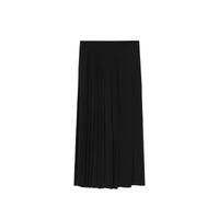 8 qty Jupe plissée en georgette de soie - Black