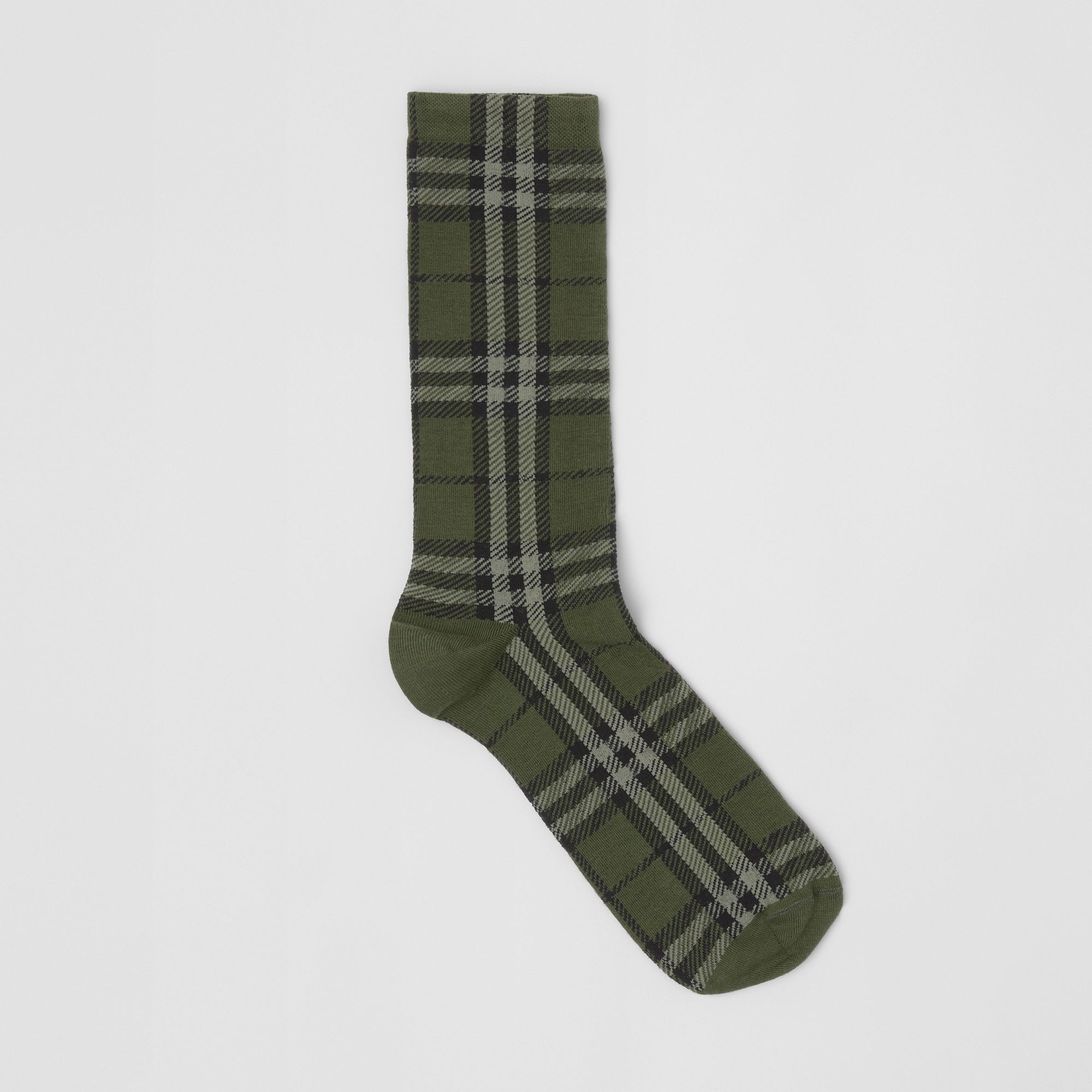 4 qty Chaussettes en coton et cachemire mélangés - Military Green