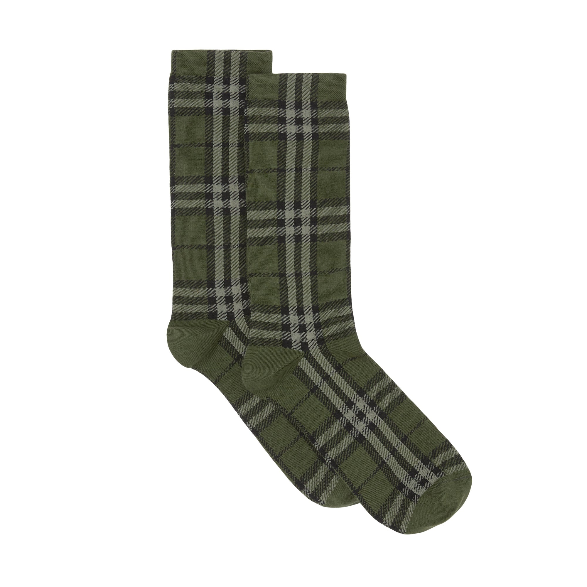 4 qty Chaussettes en coton et cachemire mélangés - Military Green