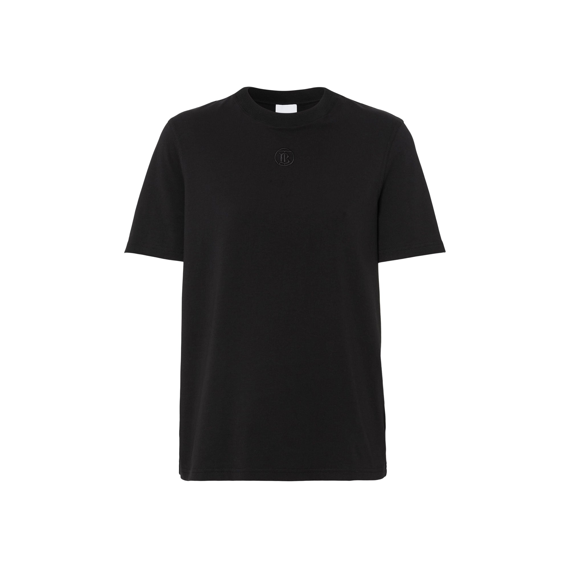 1 qty T-shirt en coton Monogram brodé - Black