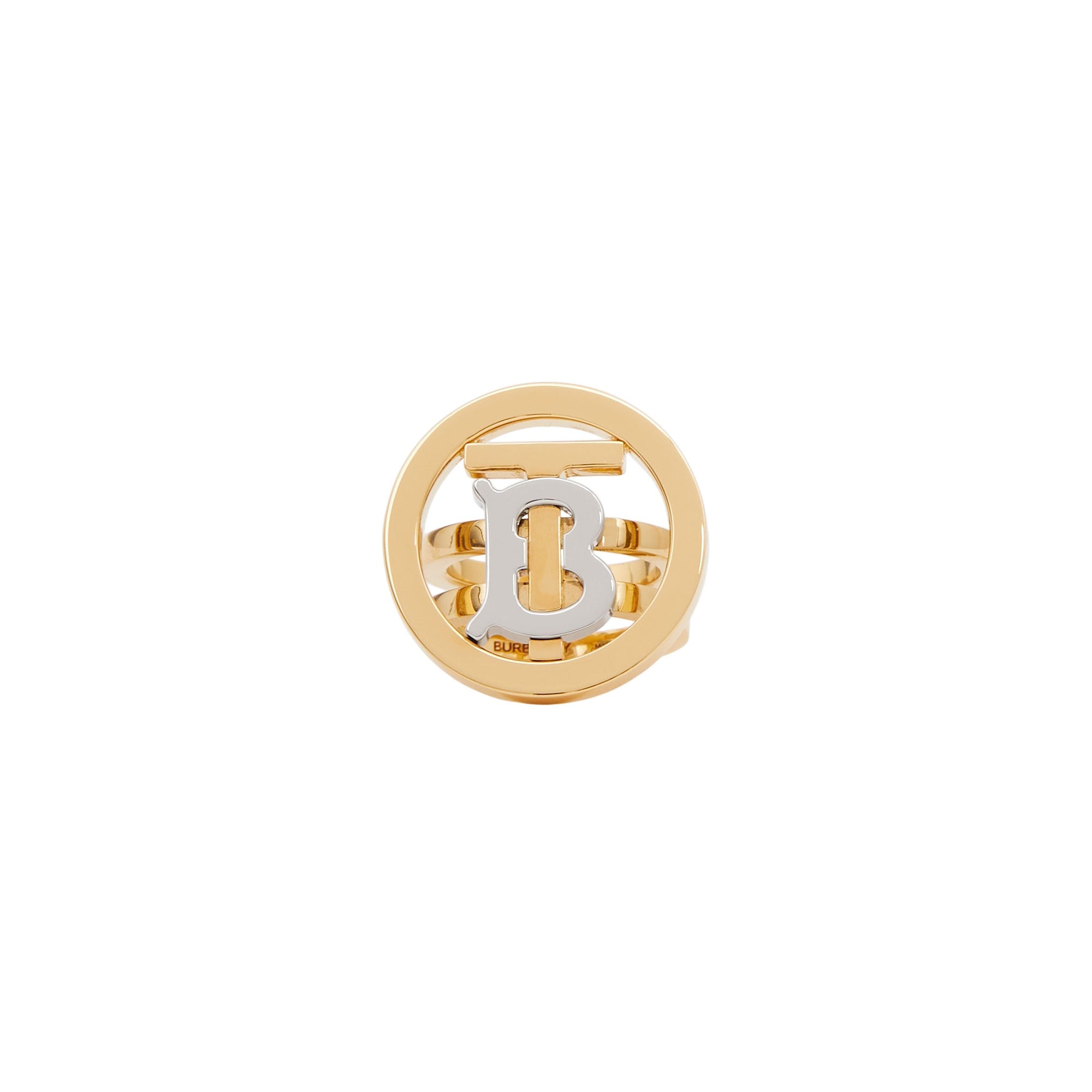 2 qty Bague plaquée or à motif monogramme - Light Gold