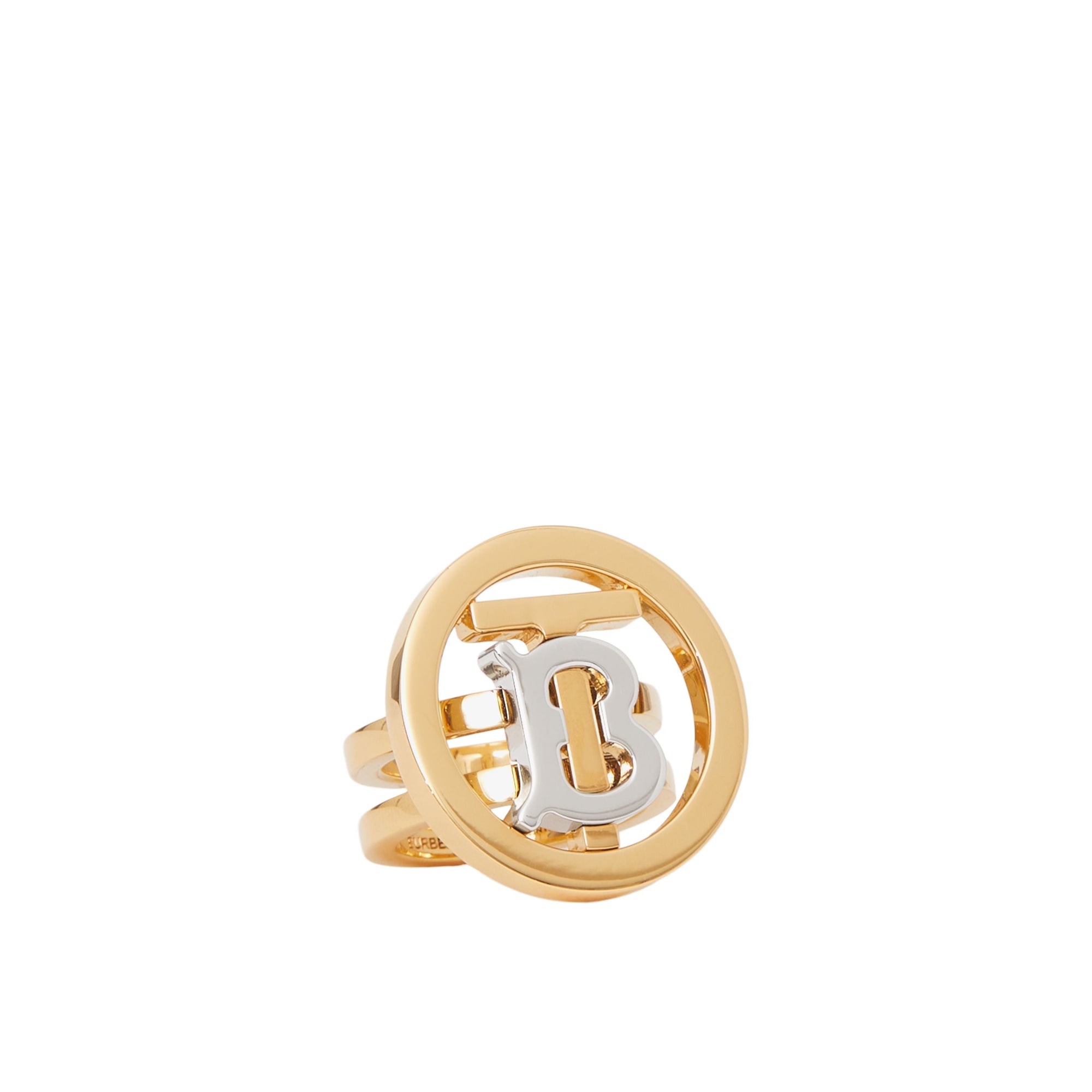 2 qty Bague plaquée or à motif monogramme - Light Gold