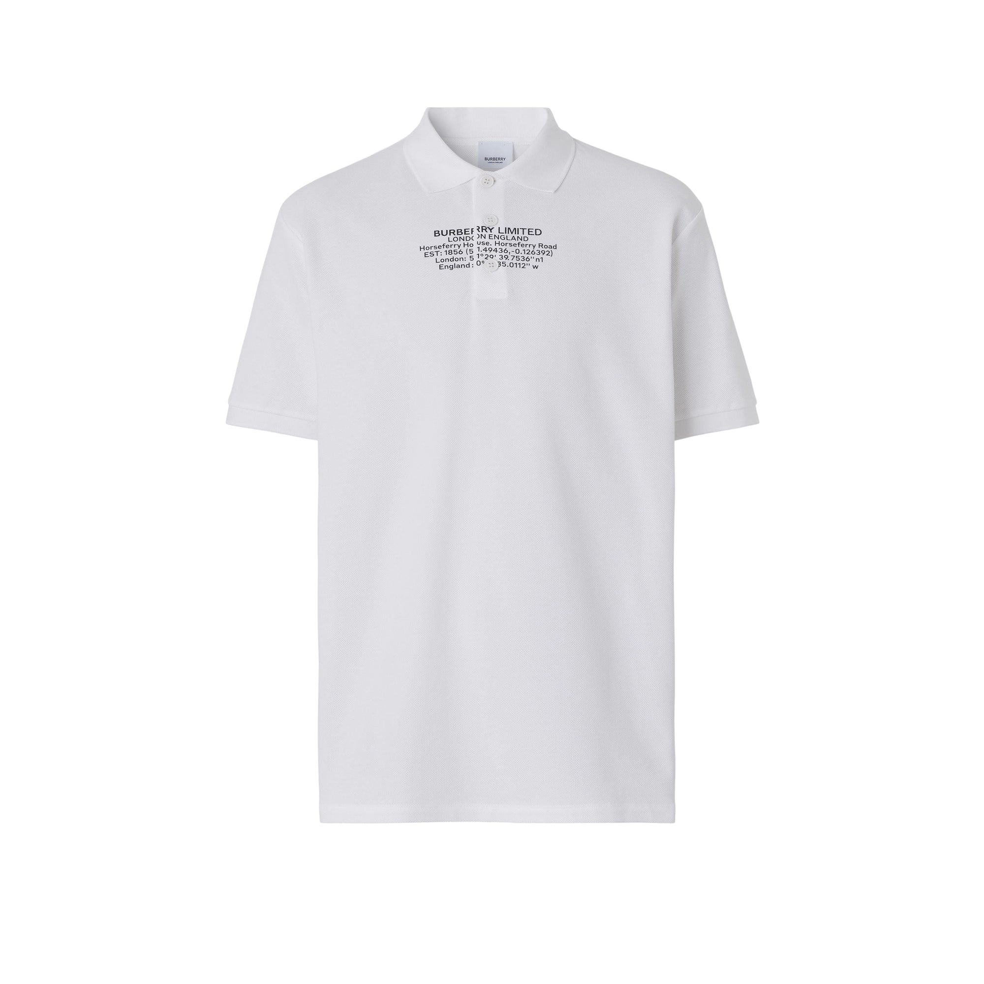 9 qty Polo oversize en piqué de coton - White