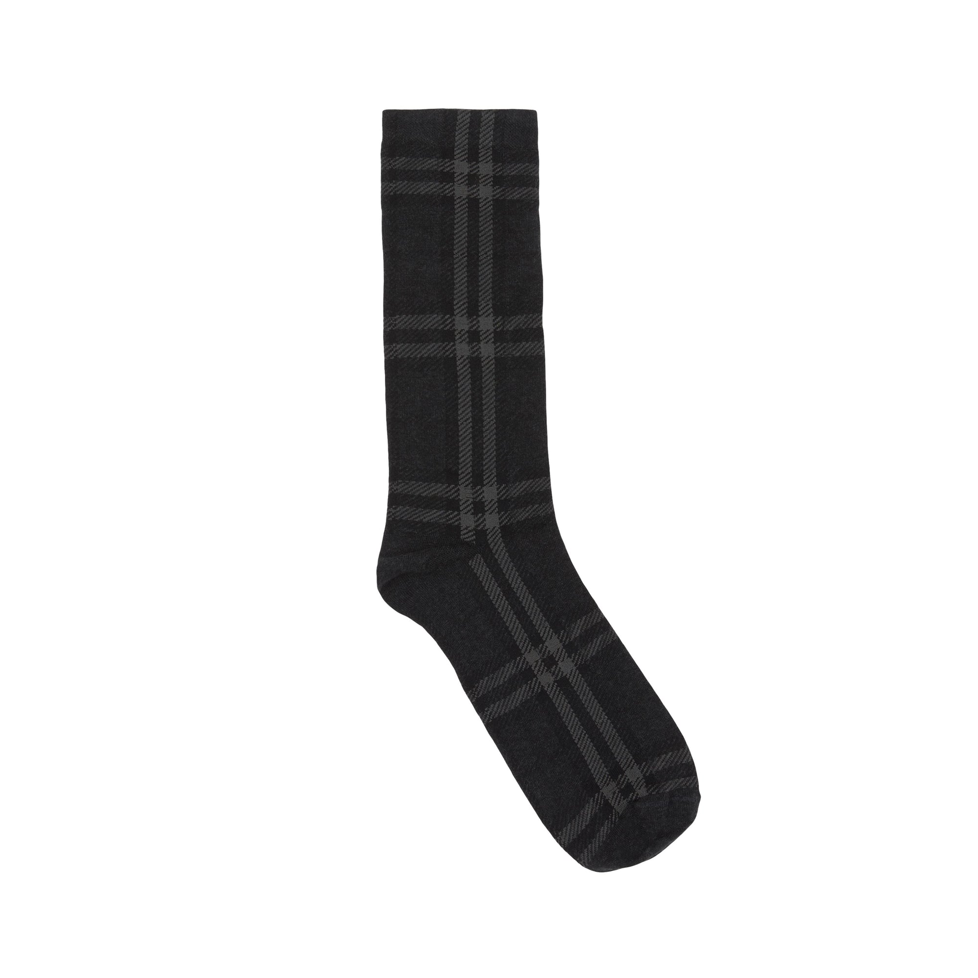 Chaussettes hautes à carreaux - Dark Charcoal