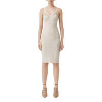 Fitted corset dress - Pale Biscuit