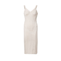 Fitted corset dress - Pale Biscuit