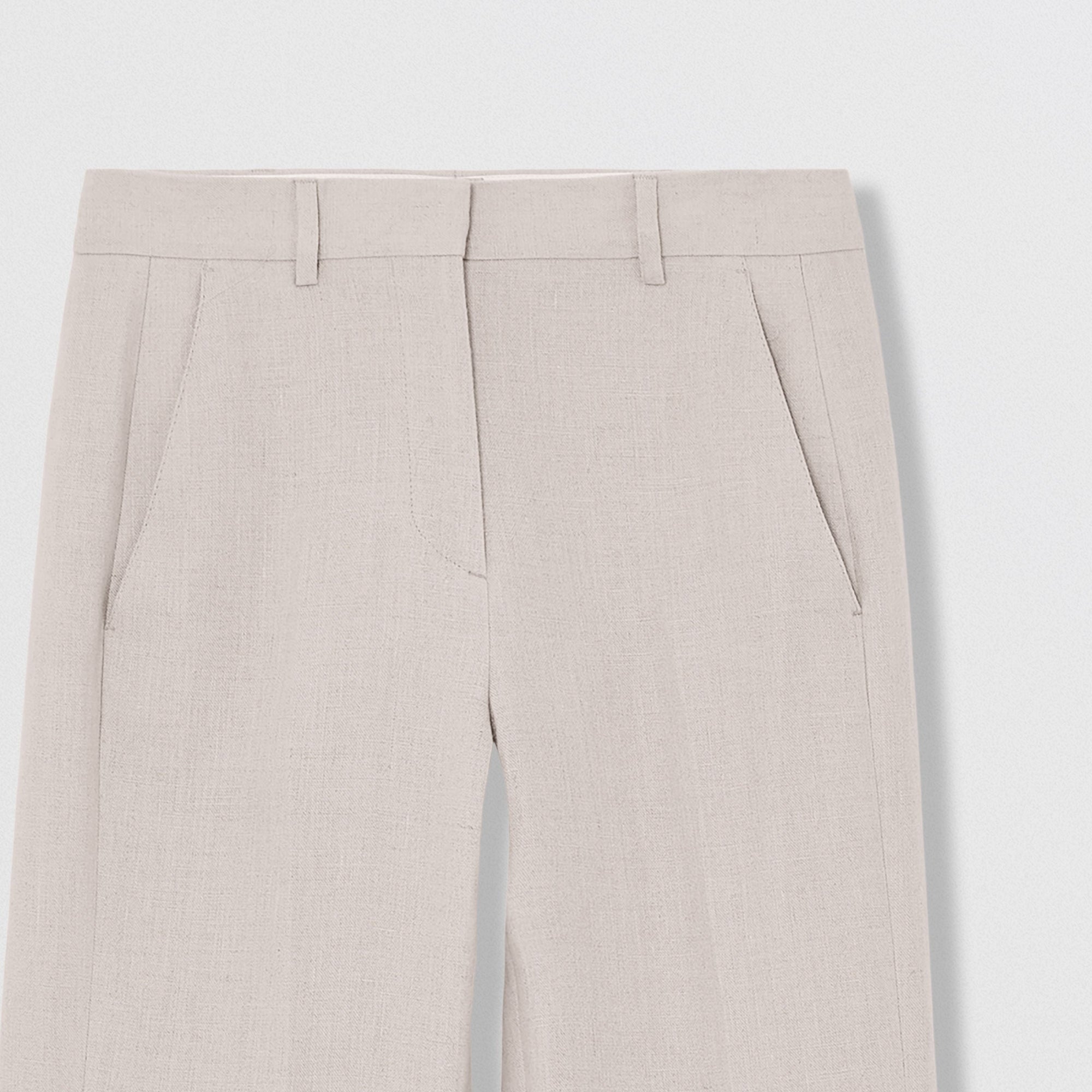 1 qty Pantalon tailleur en lin - Oatmeal