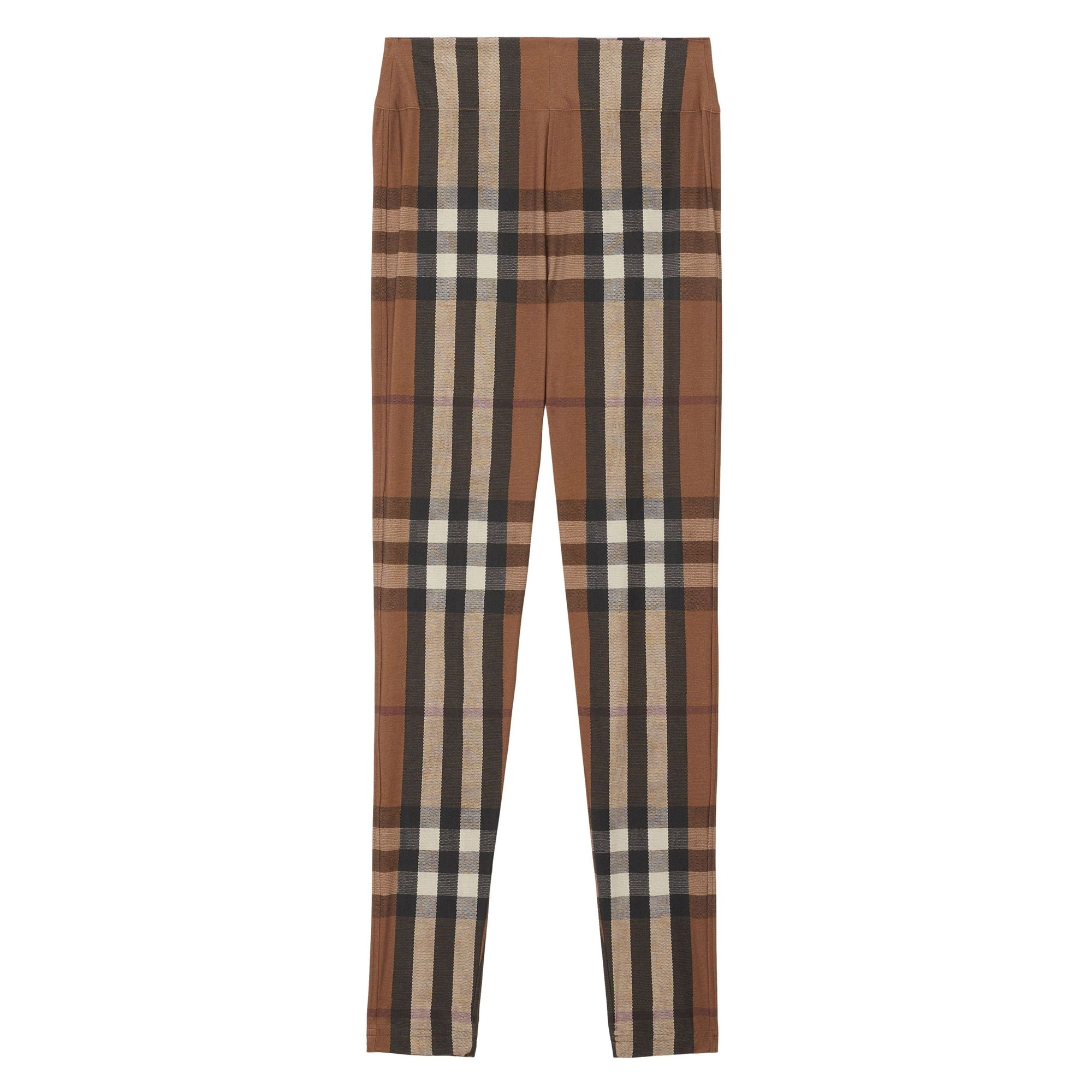 2 qty Legging stretch à motif check - Birch Brown Check