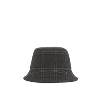 2 qty Bob en laine et cachemire à motif check - Charcoal Grey