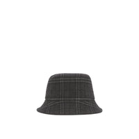 2 qty Bob en laine et cachemire à motif check - Charcoal Grey