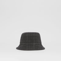 2 qty Bob en laine et cachemire à motif check - Charcoal Grey