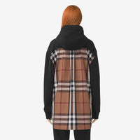 13 qty Sweat à capuche oversize à motif check - Black