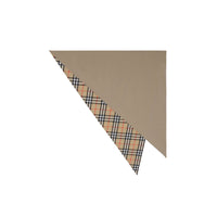 Tropical gabardine bandana with Vintage Check pattern - Camel