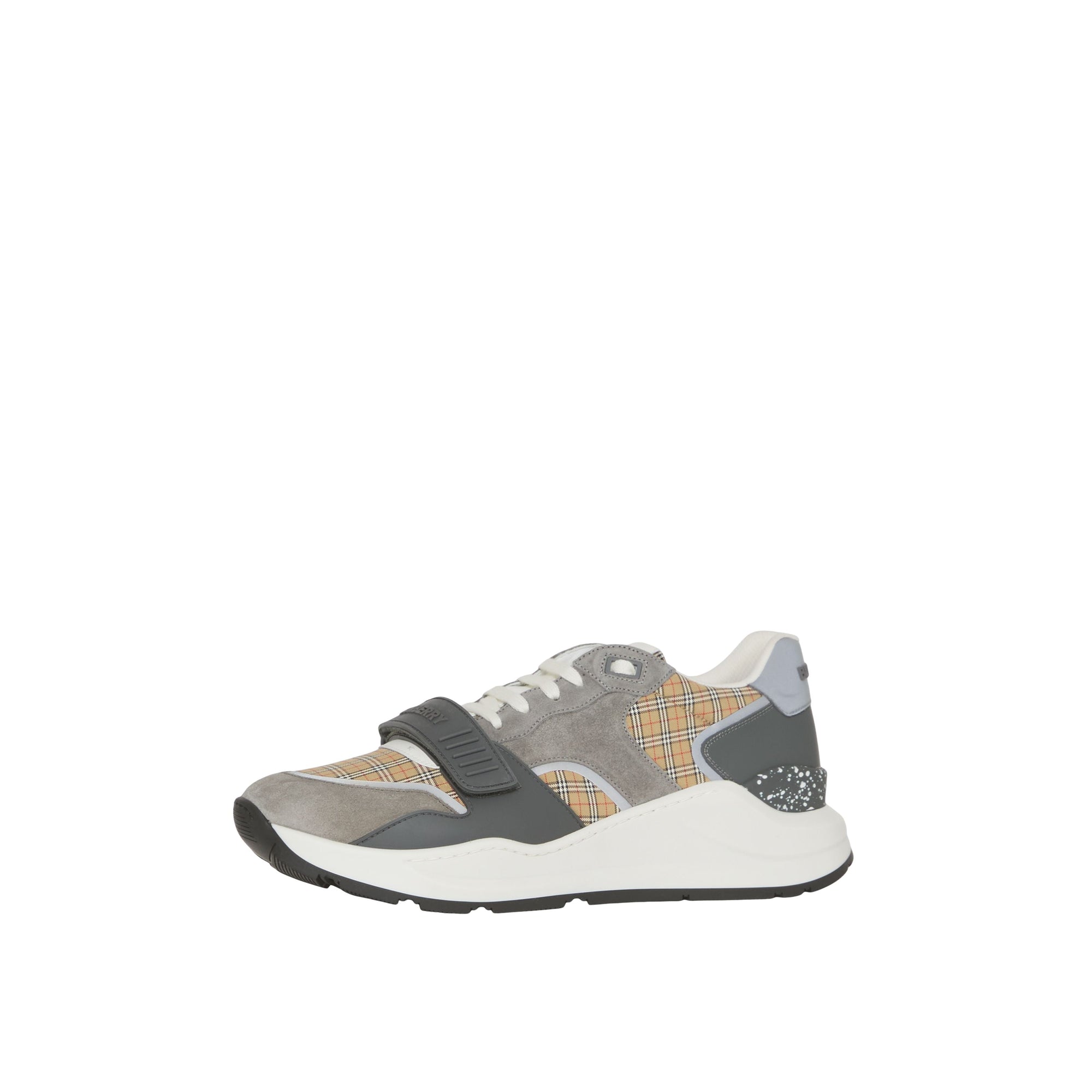 1 qty Sneakers à motif check multi matières - Archive Beige & Grey