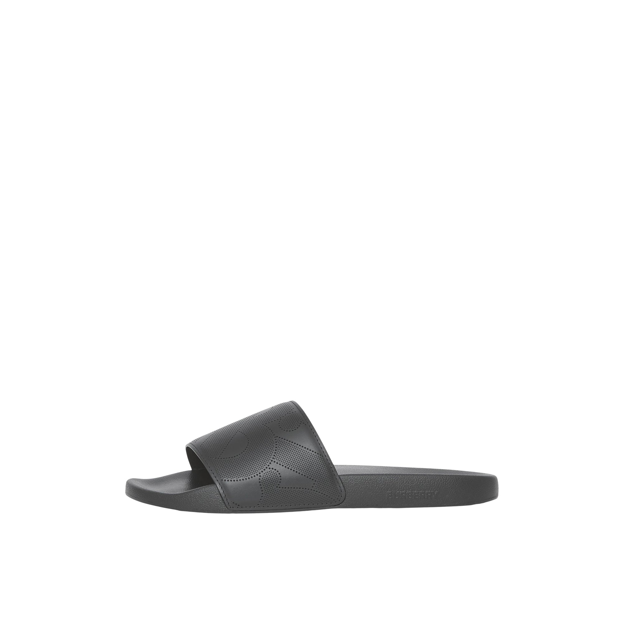 ZZNOSTOCK Mules plates en cuir perforé - Black