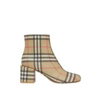 Vintage check block heel boots - Archive Beige Check