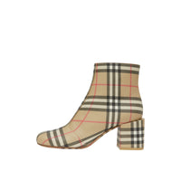 Vintage check block heel boots - Archive Beige Check