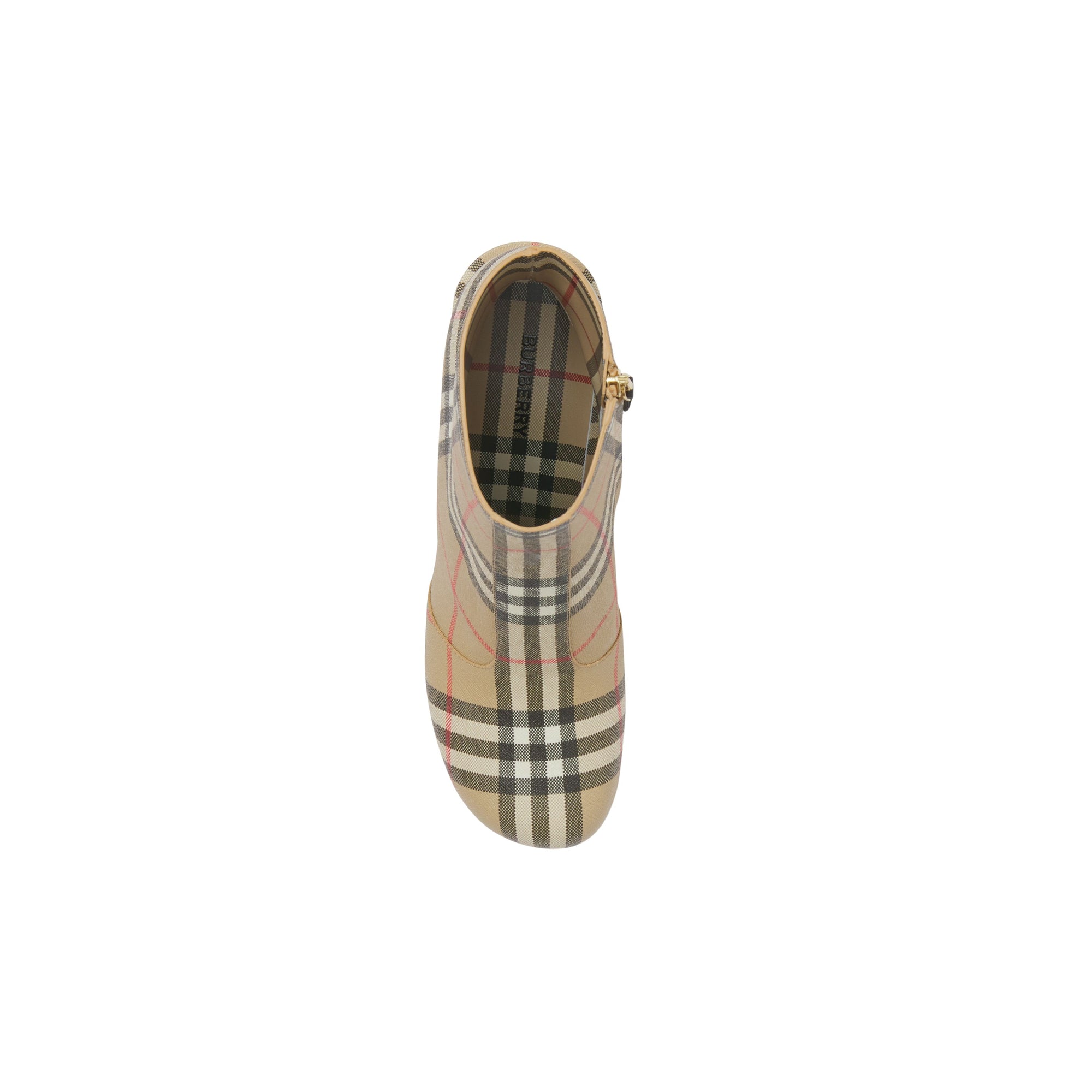 Vintage check block heel boots - Archive Beige Check