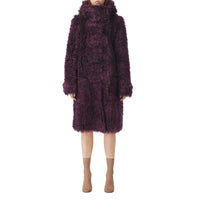 1 qty Duffle-coat en mohair mélangé - Deep Maroon