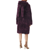 1 qty Duffle-coat en mohair mélangé - Deep Maroon