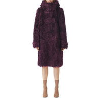 1 qty Duffle-coat en mohair mélangé - Deep Maroon