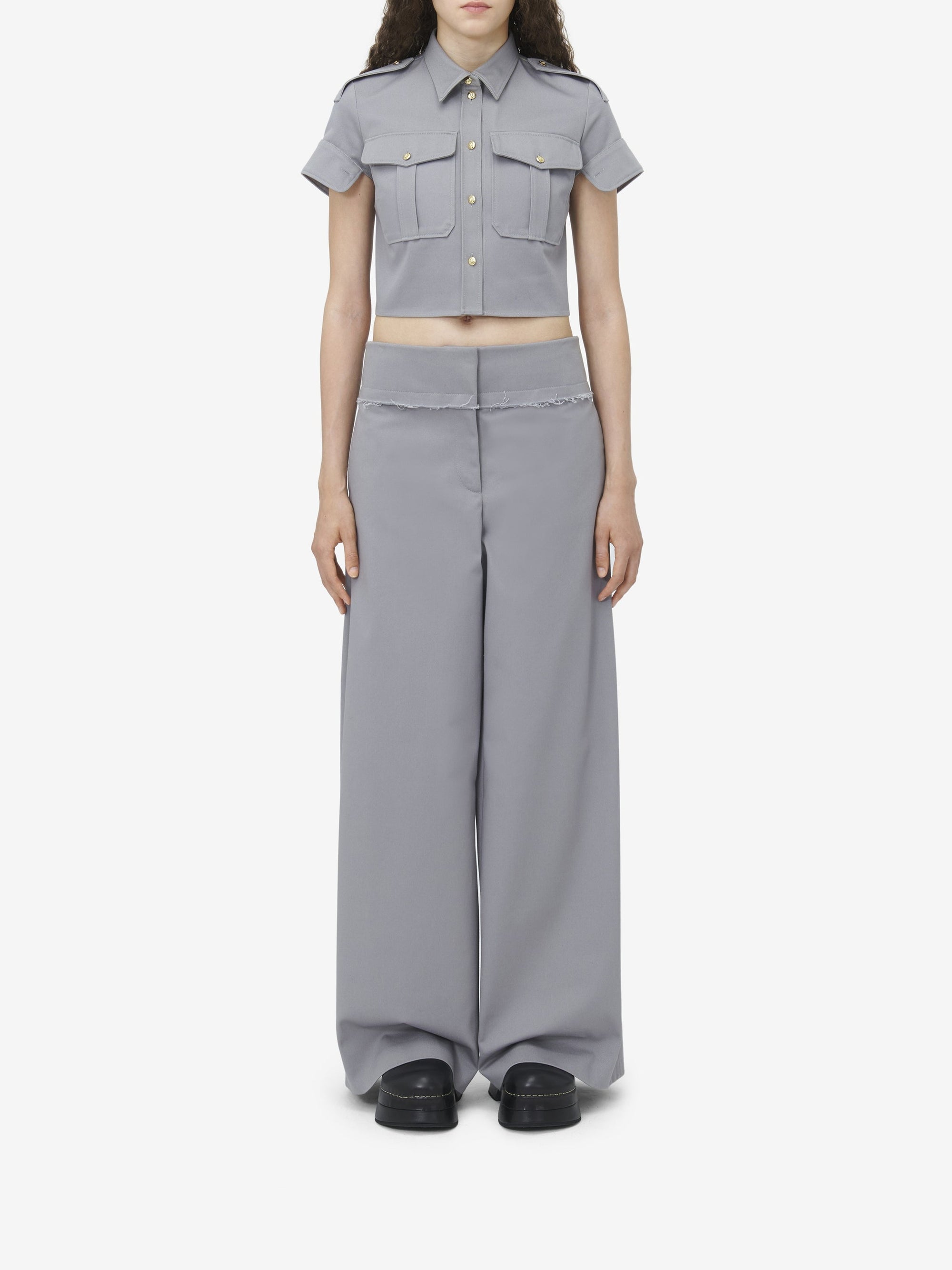 Pantalon large éffiloché - Uniform Grey