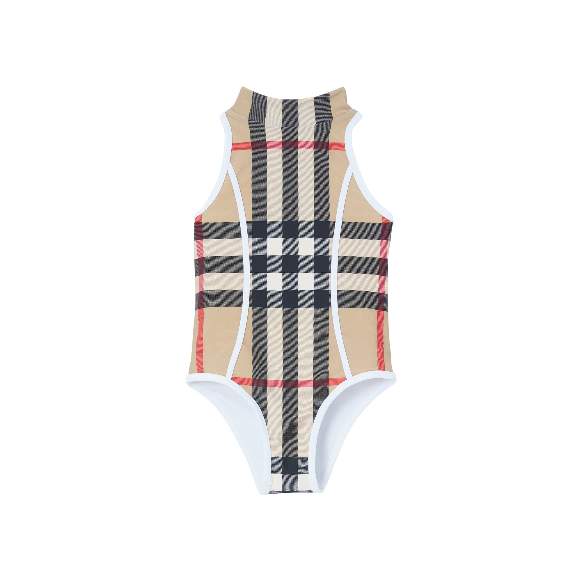 1 qty Maillot de bain Exaggerated à motif check - Archive Beige Check