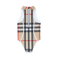 1 qty Maillot de bain Exaggerated à motif check - Archive Beige Check