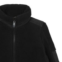 1 qty Veste en molleton monogramme à panneaux matelassés - Black