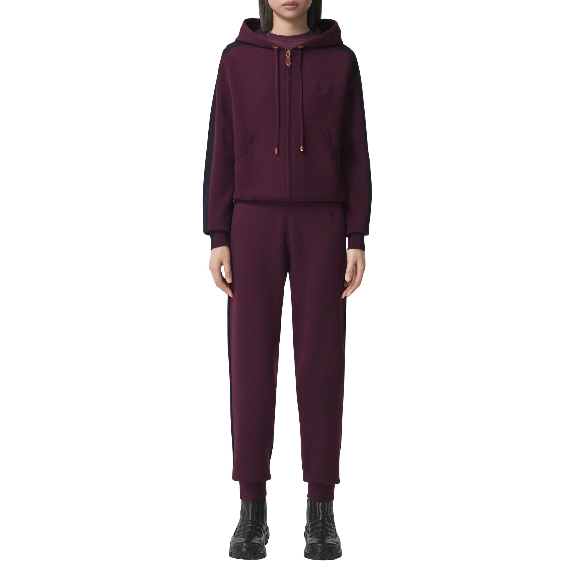 1 qty Pantalon de survêtement en cachemire - Deep Maroon