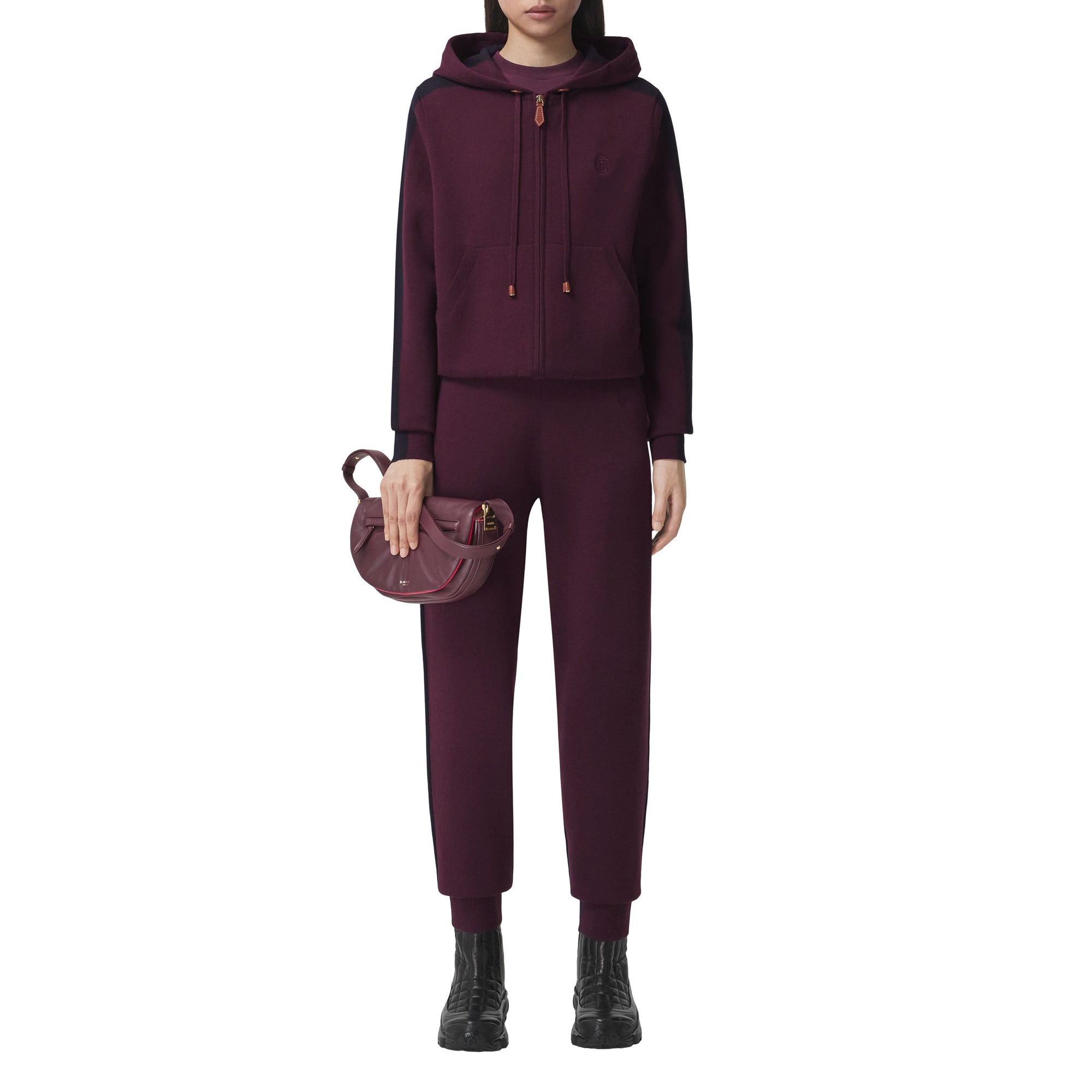 1 qty Pantalon de survêtement en cachemire - Deep Maroon