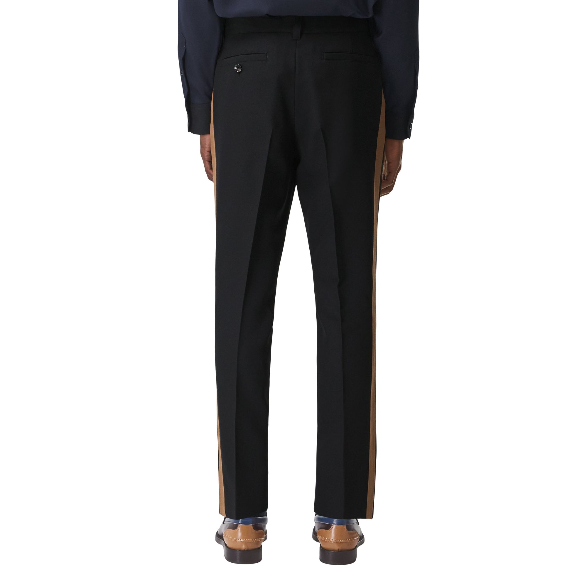 1 qty Pantalon de costume en laine et coton - Black