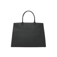 2 qty Sac Frances moyen en cuir grainé - Black