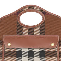 1 qty Mini sac Pocket en maille à motif check - Dark Birch Brown Check