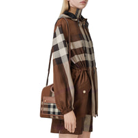 1 qty Mini sac Pocket en maille à motif check - Dark Birch Brown Check