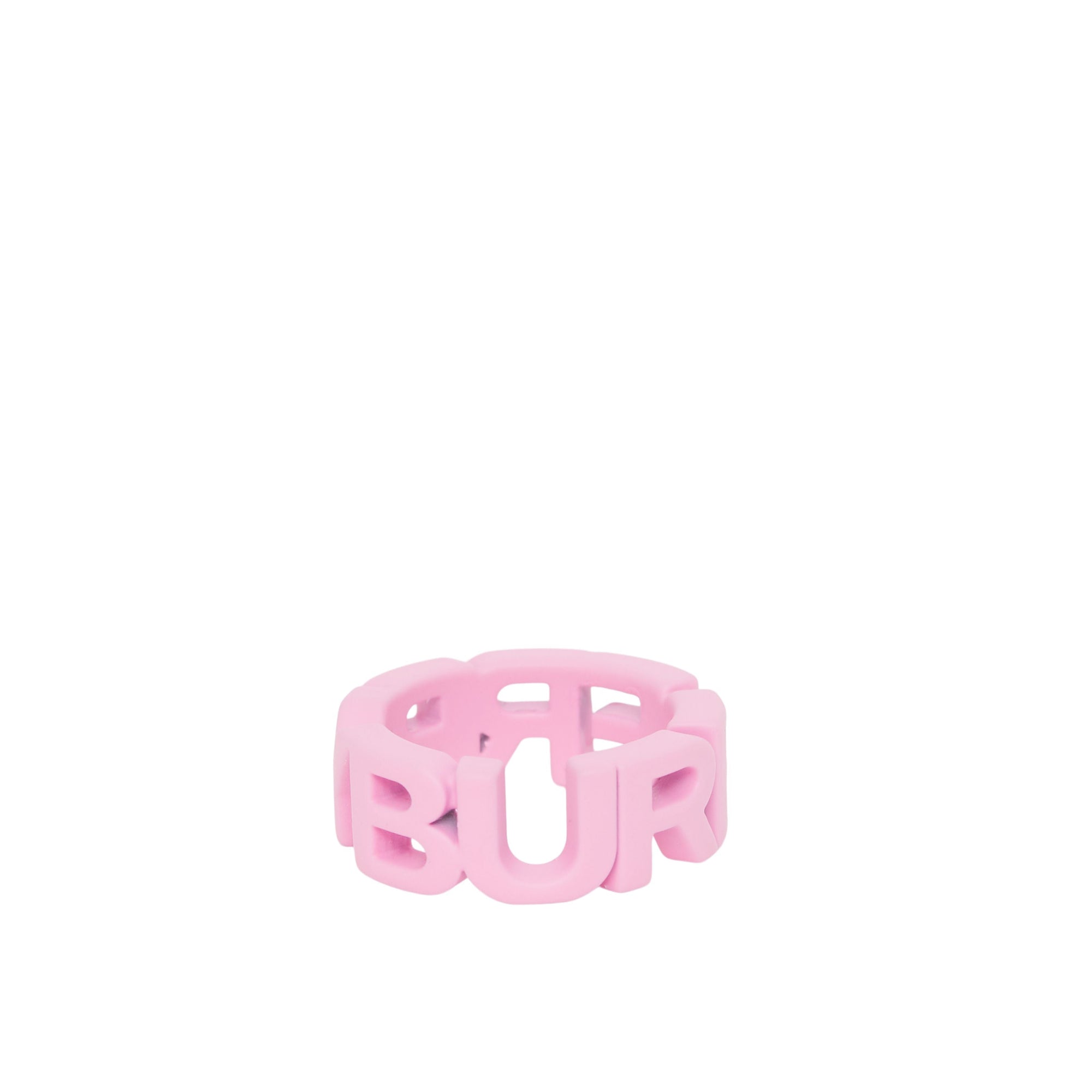 Bague large à logo vernie - Primrose Pink