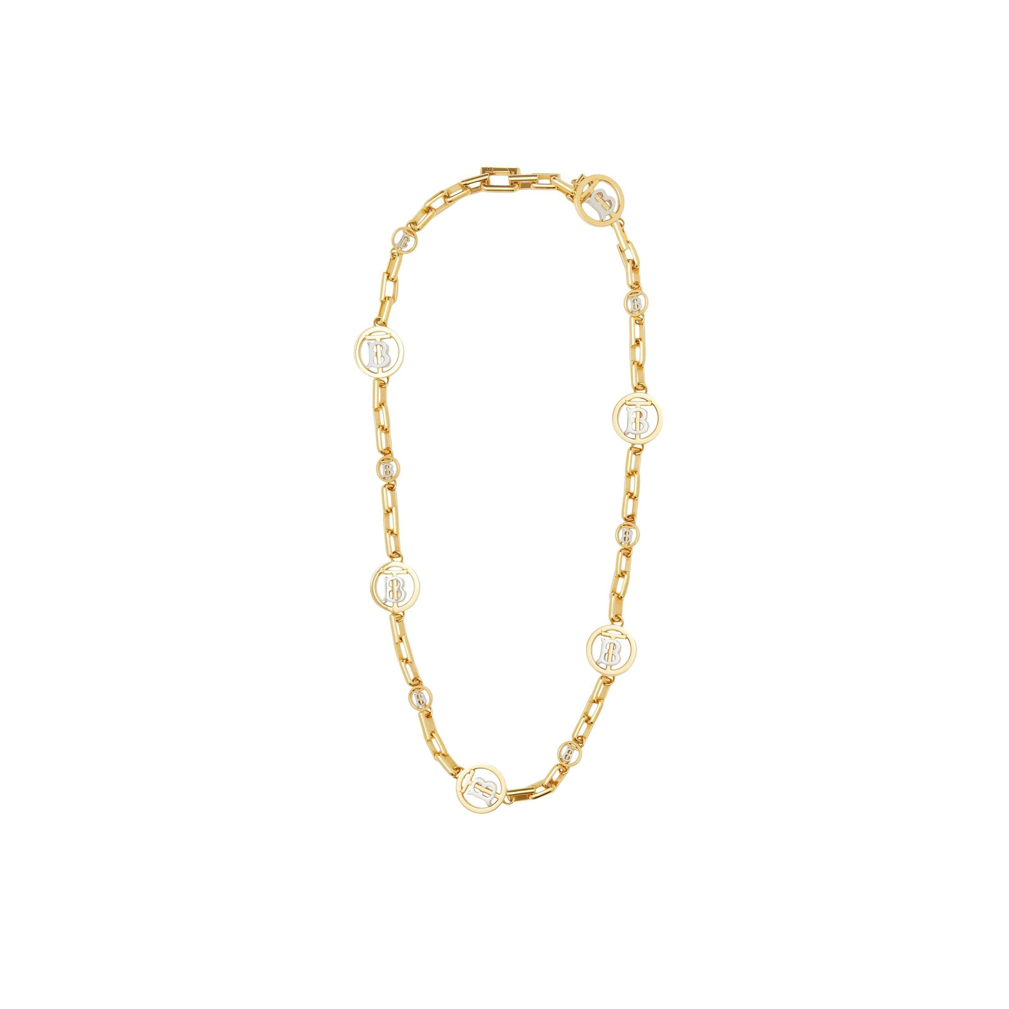 1 qty Collier plaqué or à motif monogramme - Light Gold